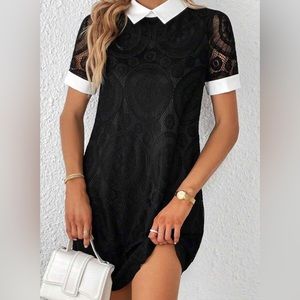 SOLD!!  Black A-line cut mini dress